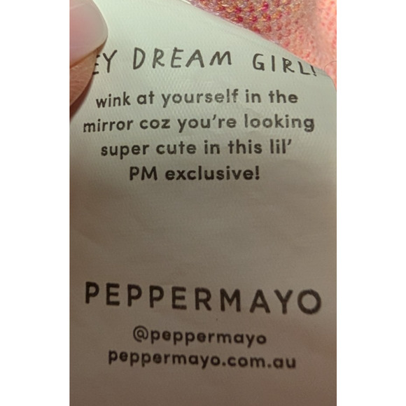 Pepper Mayo On the Record Psychedelic Boho Retro Crop Knit Tie Front Top M/L - Picture 9 of 11